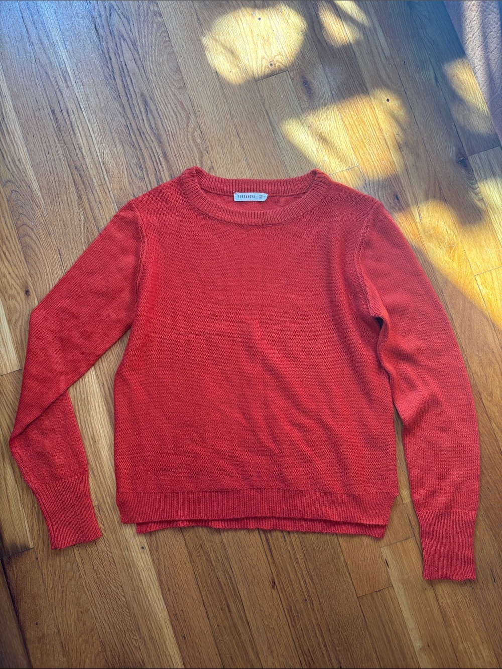 Terranova crewneck sweater features a classic ribbed collar knit